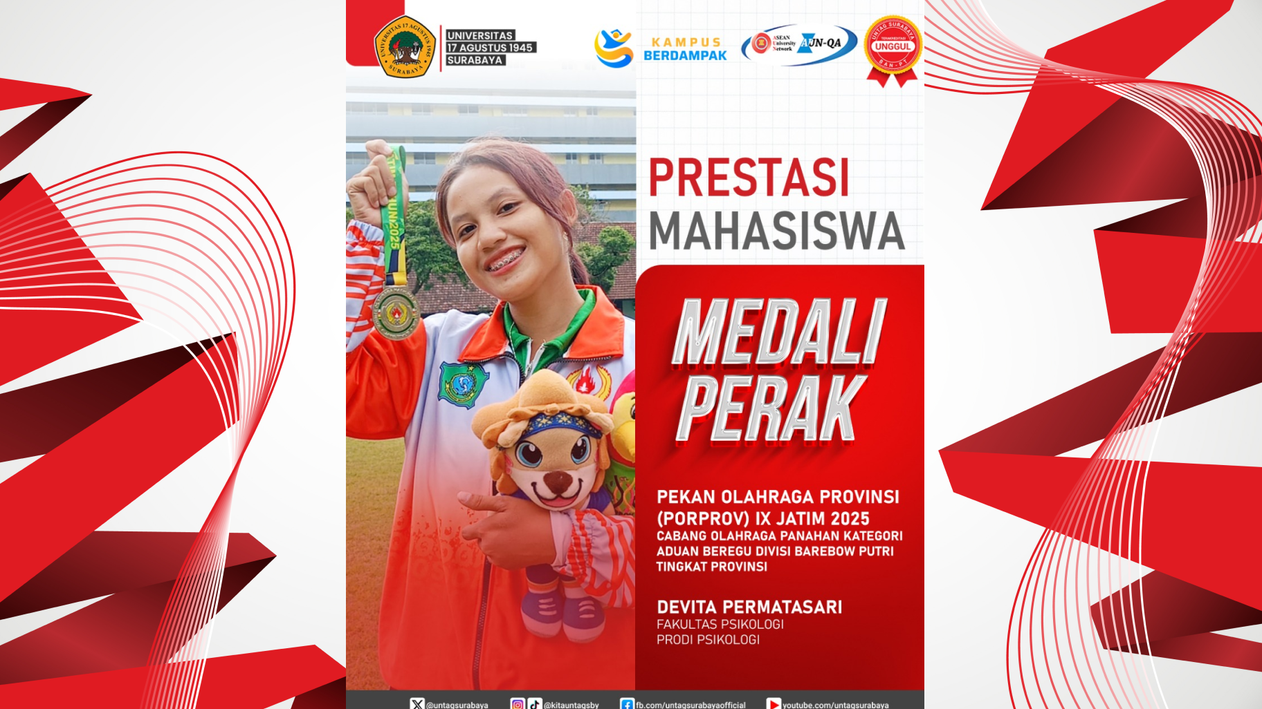 MAHASISWA UNIVERSITAS 17 AGUSTUS RAIH PRESTASI GEMILANG DI TINGKAT NASIONAL