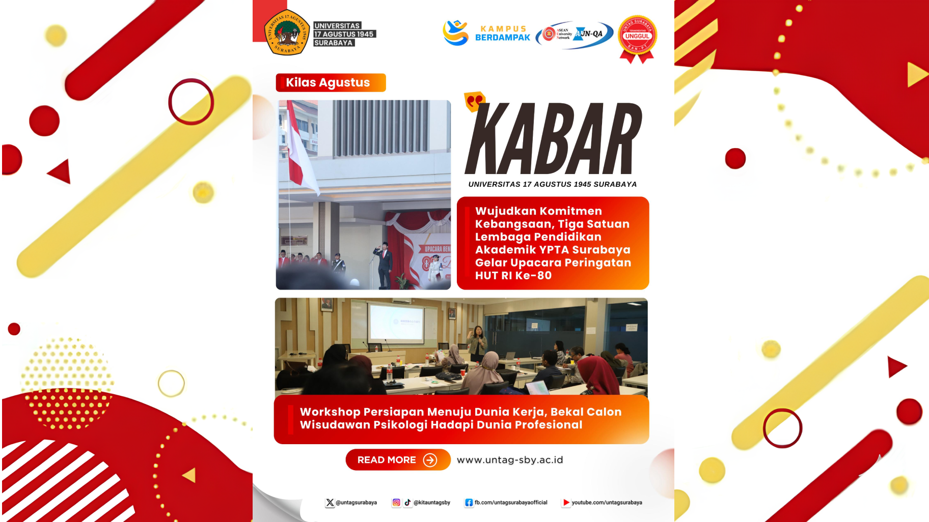 HUT RI BERGAUNG KAMPUS SIAPKAN LULUSAN TANGGUH MENGHADAPI DUNIA KERJA