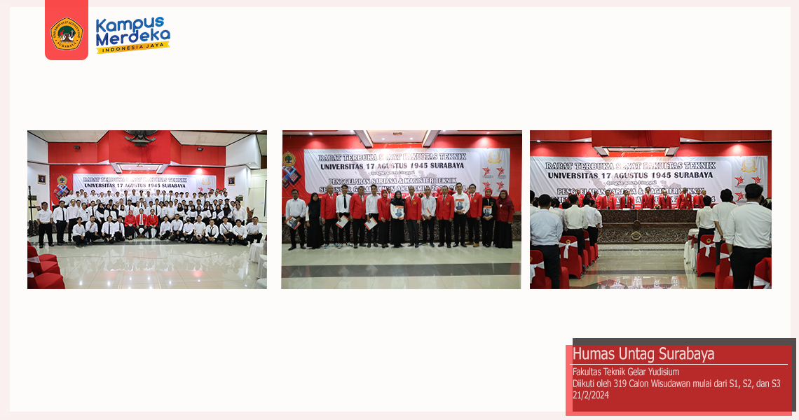  Pesan Dekan dalam Penggelaran Calon Wisudawan Fakultas Teknik Untag Surabaya