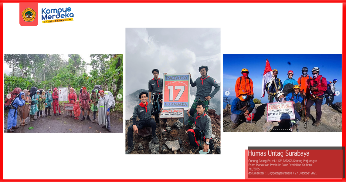 Gunung Raung Erupsi, UKM PATAGA Kenang Perjuangan Enam Mahasiswa Pembuka Jalur Pendakian Kalibaru