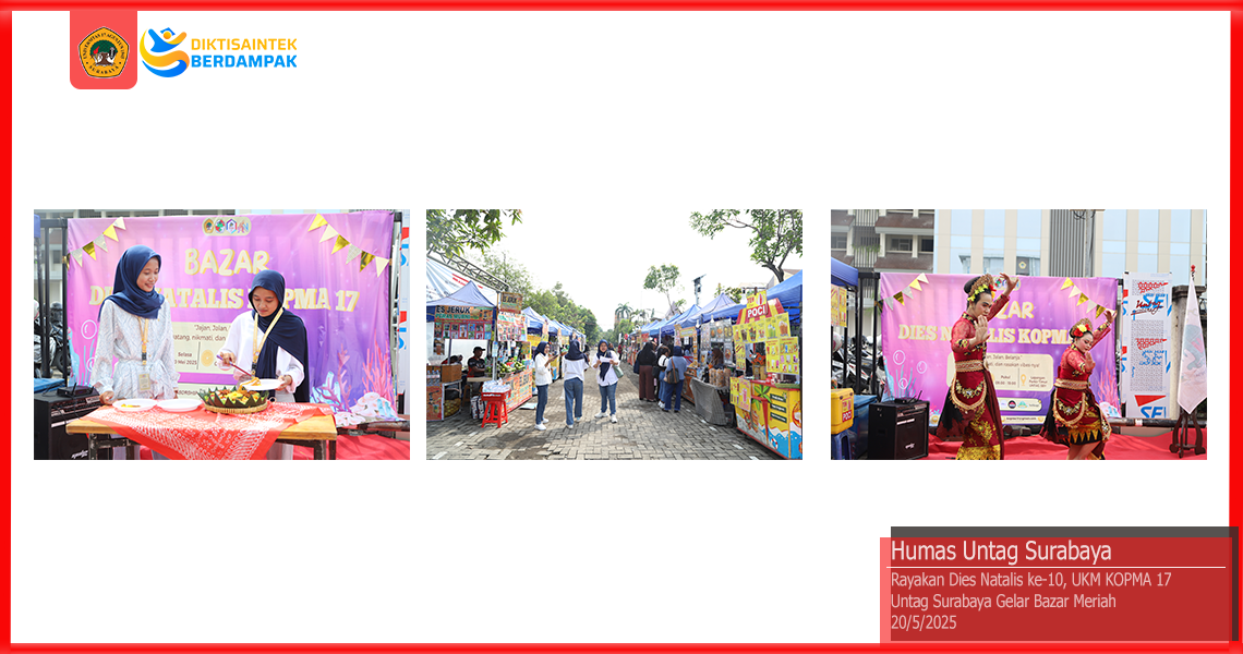 RAYAKAN DIES NATALIS KE-10, UKM KOPMA 17 UNTAG SURABAYA GELAR BAZAR MERIAH