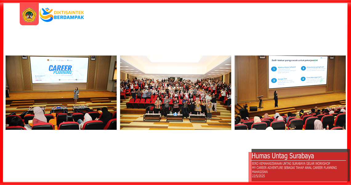 BKA UNTAG SURABAYA GELAR WORKSHOP MY CAREER ADVENTURE SEBAGAI TAHAP AWAL CAREER PLANNING MAHASISWA