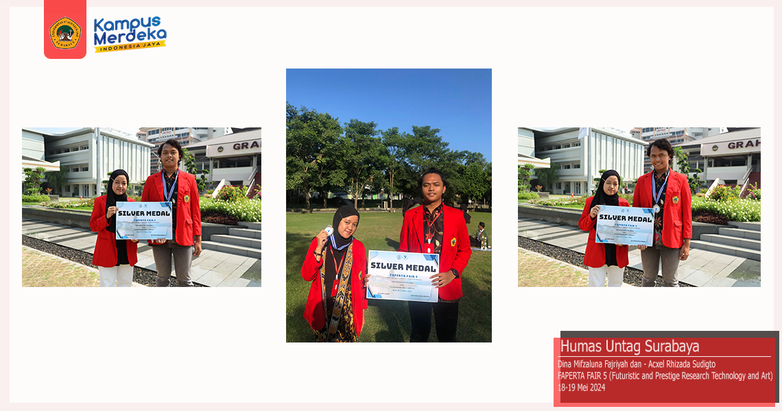 Dua Mahasiswa Untag Surabaya Raih Penghargaan pada FAPERTA FAIR 5