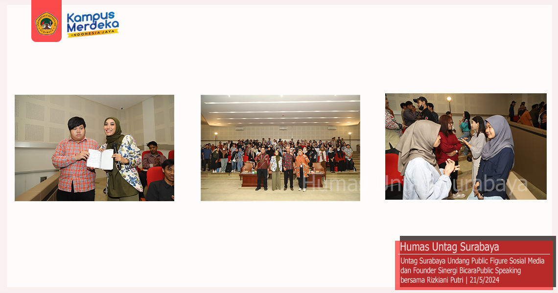 BKA Untag Surabaya Gelar Pelatihan Public Speaking dengan Pendiri Sinergi Bicara 