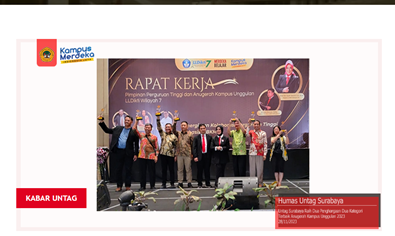 Untag Surabaya Raih Dua Penghargaan Dua Kategori Terbaik Anugerah Kampus Unggulan 2023