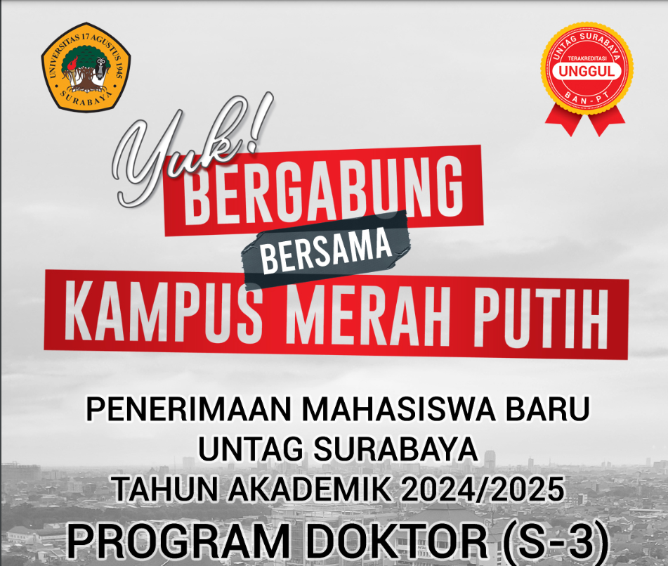 Brosur Pendaftaran Mahasiswa Baru Program Doktor (S3) Untag Surabaya