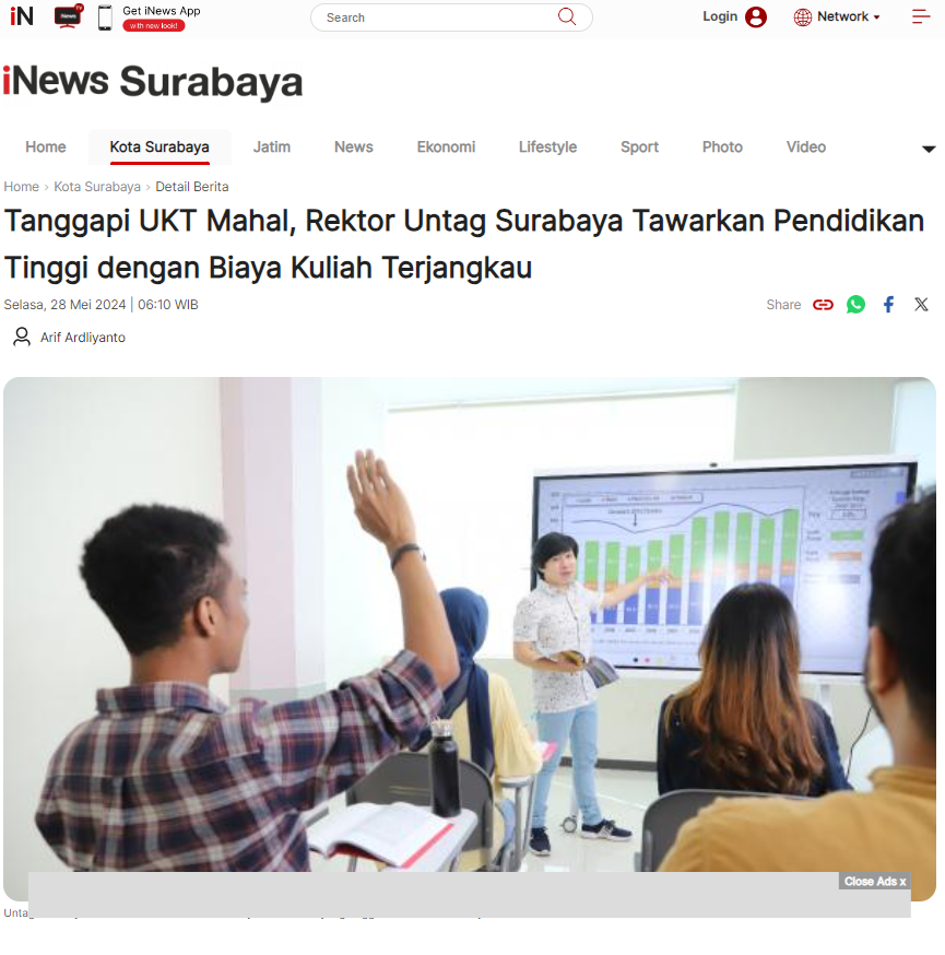 Tanggapi UKT Mahal, Rektor Untag Surabaya Tawarkan Pendidikan Tinggi dengan Biaya Kuliah Terjangkau