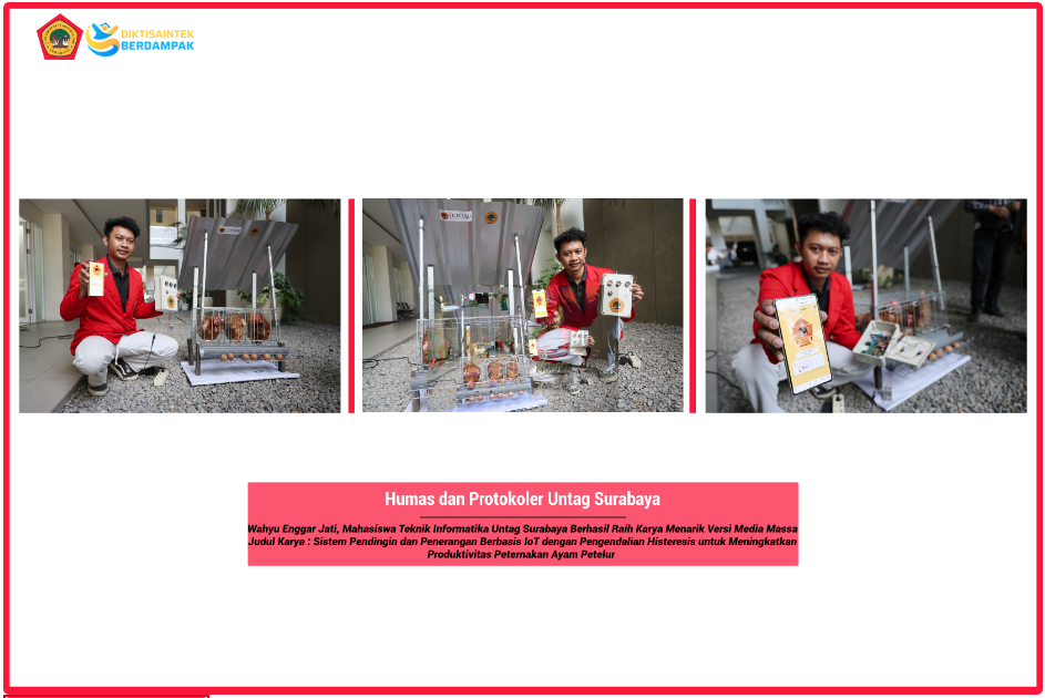 Efektif TIngkatkan Produk Ayam Petelur, Mahasiswa Untag Surabaya Hadirkan Sistem Inovatif Berbasis I