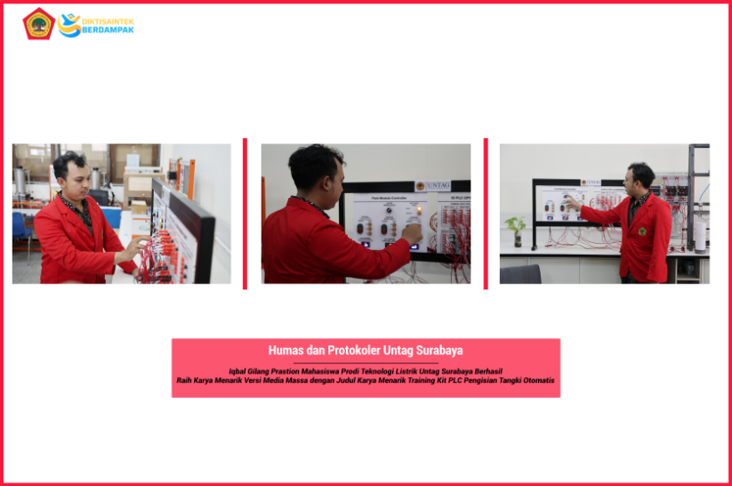 MAHASISWA FAKULTAAS VOKASI  TAKNOLOGI LISTRIK UNTAG SURABAYA CIPTAKAN TRAINING KIT PLC PENGISIAN TAN