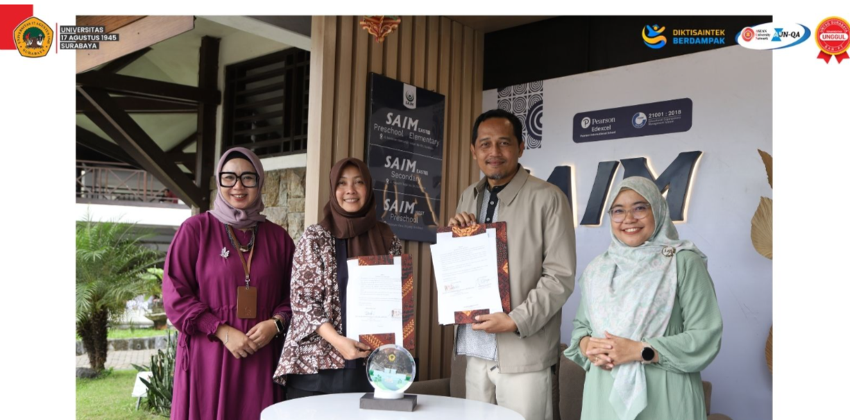 UNTAG Surabaya secara resmi menjalin kerja sama strategis dengan Sekolah Alam /SAIM