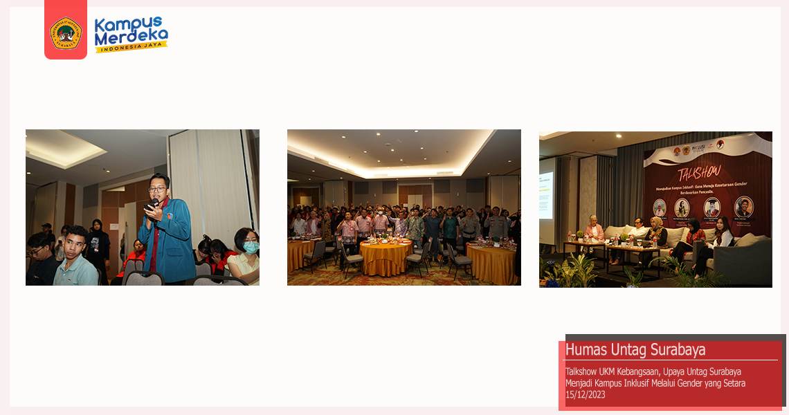 Talkshow UKM Kebangsaan, Upaya Untag Surabaya Menjadi Kampus Inklusif Melalui Gender yang Setara