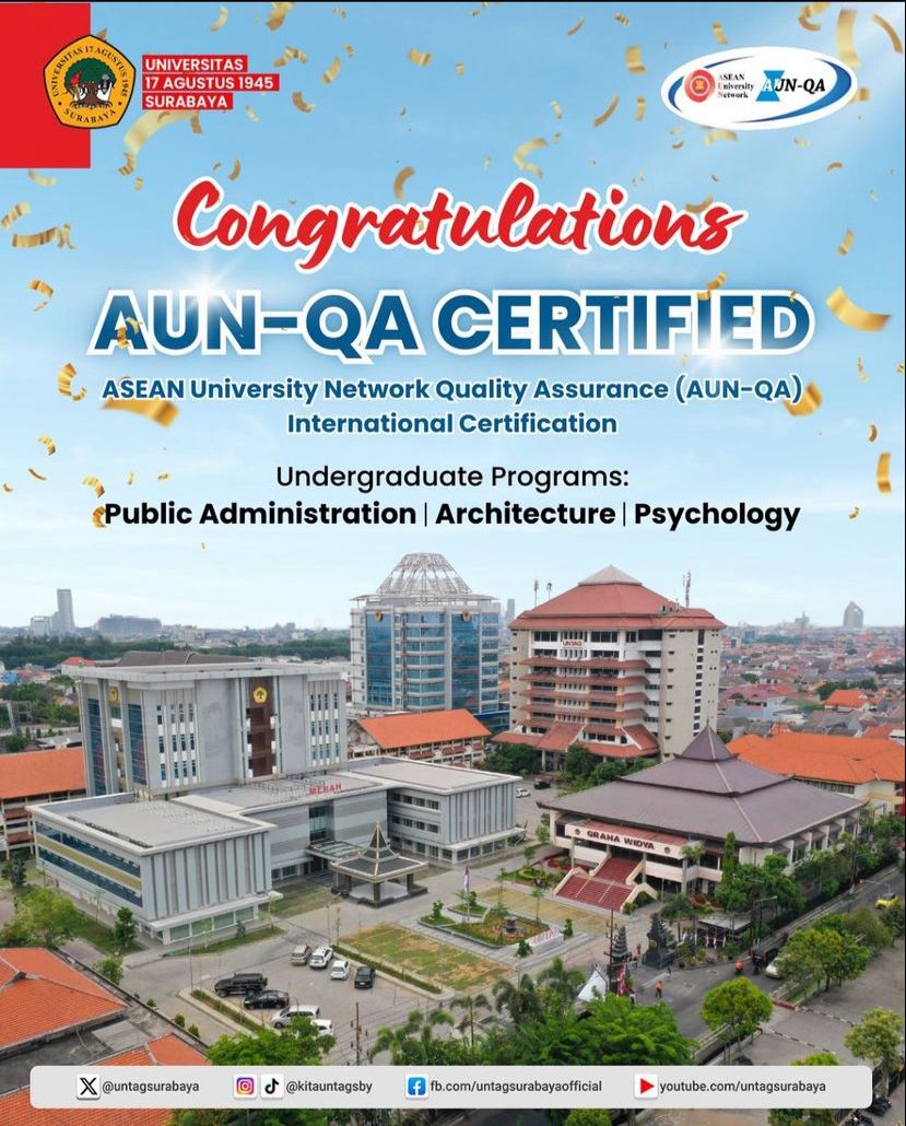 Selamat! 3 Prodi Untag Surabaya Berhasil Meraih AUN-QA Certified