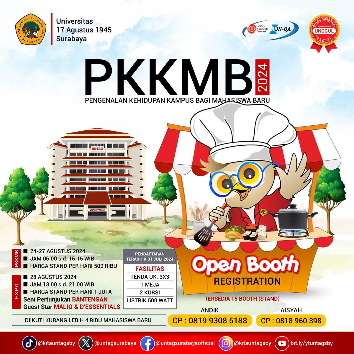 Open Booth PKKMB Untag Surabaya 2024