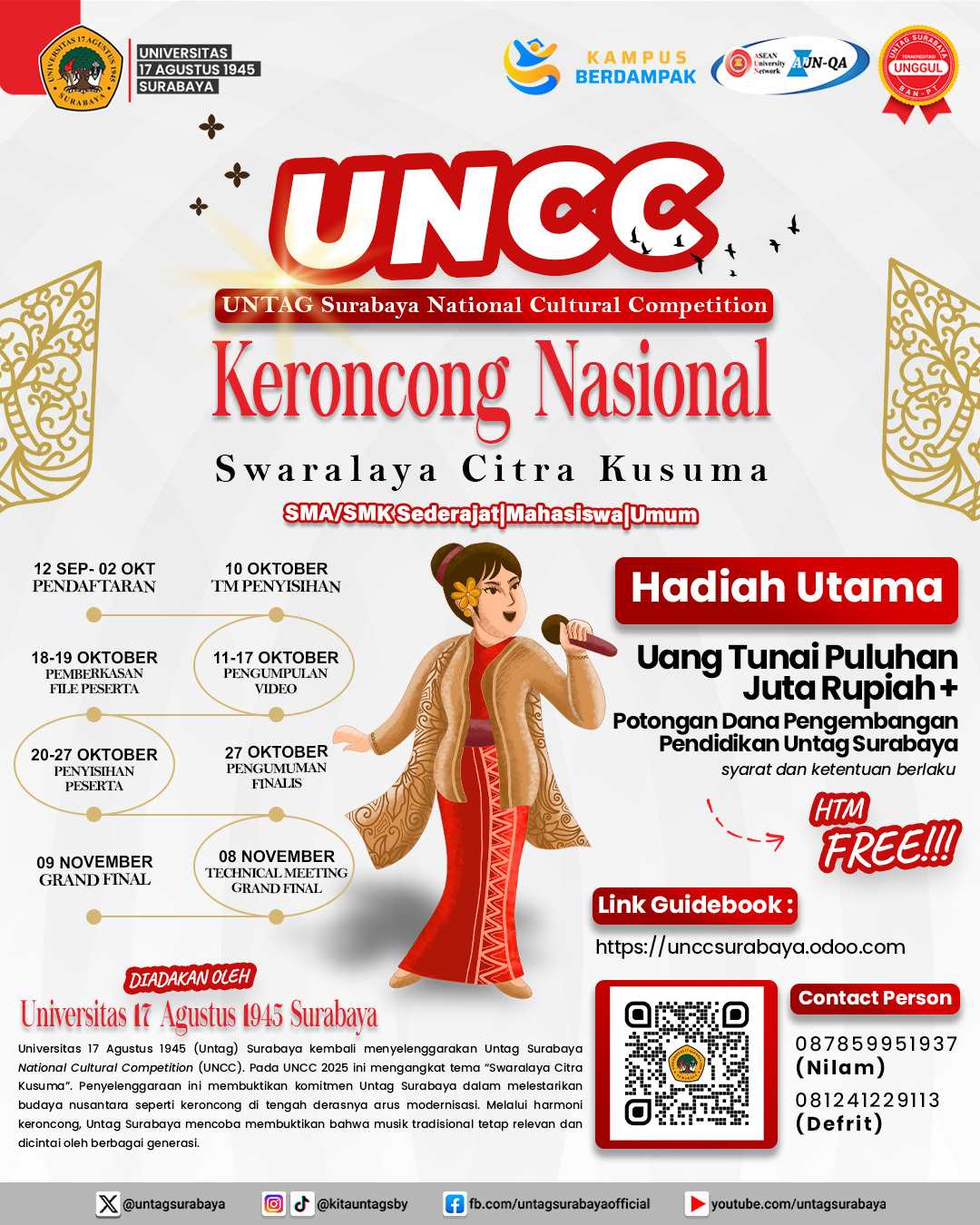 UNCC 2025: UNTAG SURABAYA GELAR LOMBA KERONCONG NASIONAL, HADIAH PULUHAN JUTA RUPIAH MENANTI!