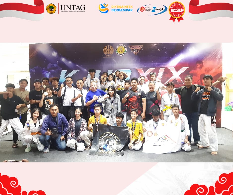 Mahasiswa UNTAG Surabaya Raih 9 Medali di Kejuaraan Jiujitsu UNESA Open 2025 se-Asia Tenggara