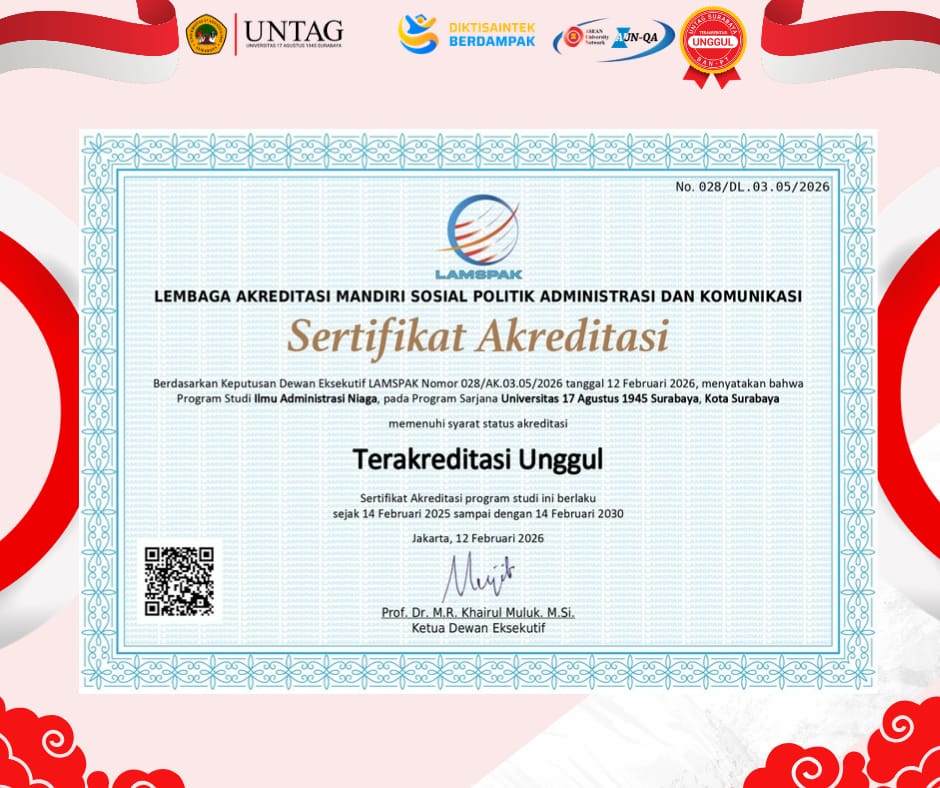 PROGRAM STUDI ADMINISTRASI NIAGA TERAKREDITASI UNGGUL DARI LAMSPAK