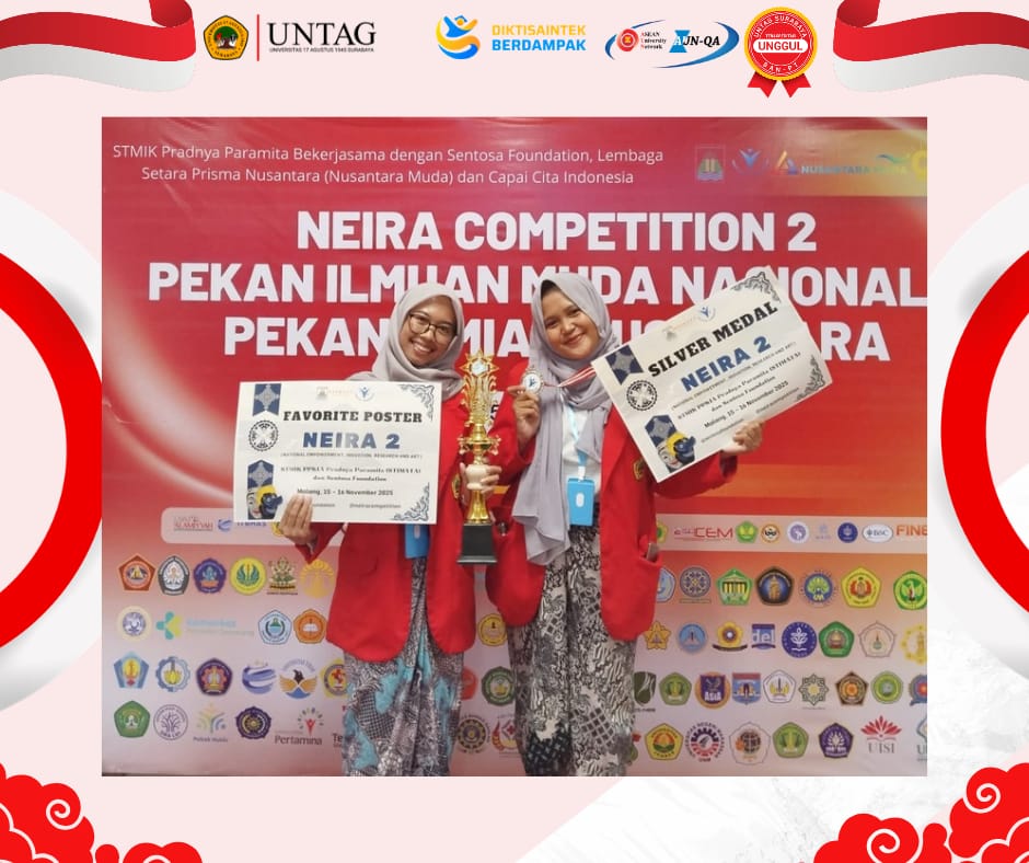 Mahasiswa Ekonomi Pembangunan UNTAG Surabaya Raih Silver Medal & Favorite Poster di NEIRA Competitio