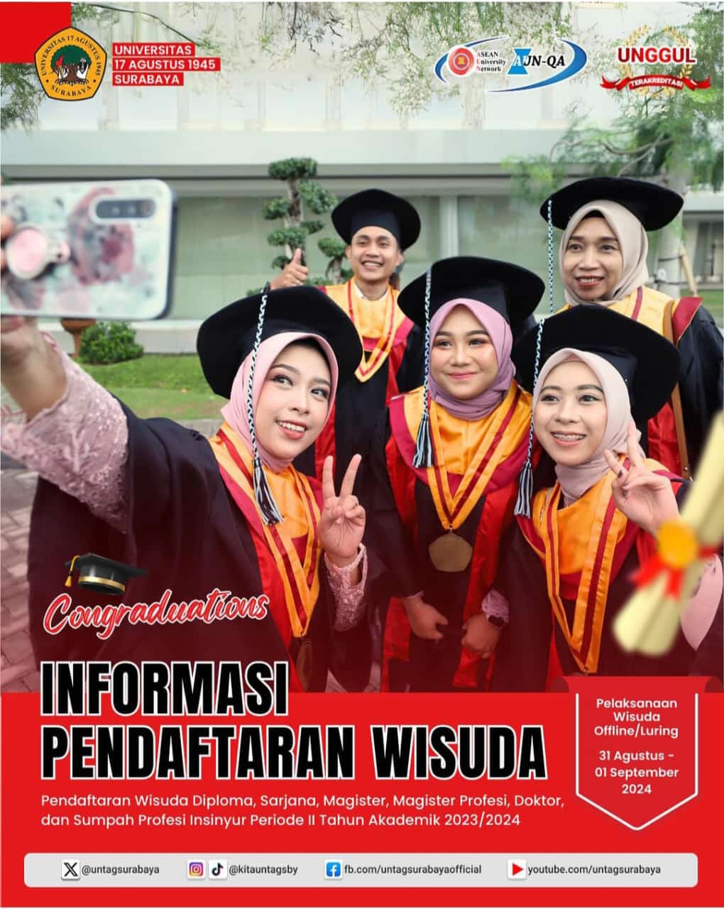 Informasi Pendaftaran Wisuda Untag Surabaya 2024