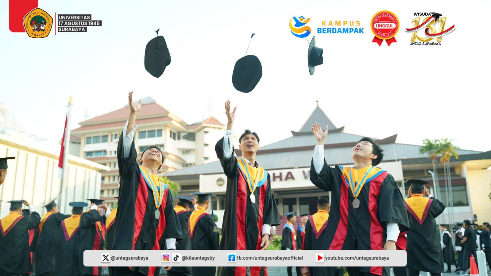 UNTAG SURABAYA GELAR WISUDA KE-131